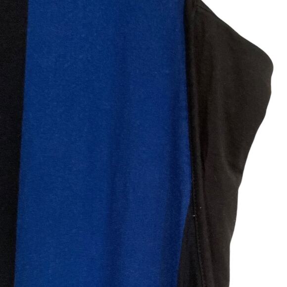 Womens Athleta Derek Lam 10 Fluid Black Blue Midi Hanky Hem Dress Size Medium - Picture 9 of 16